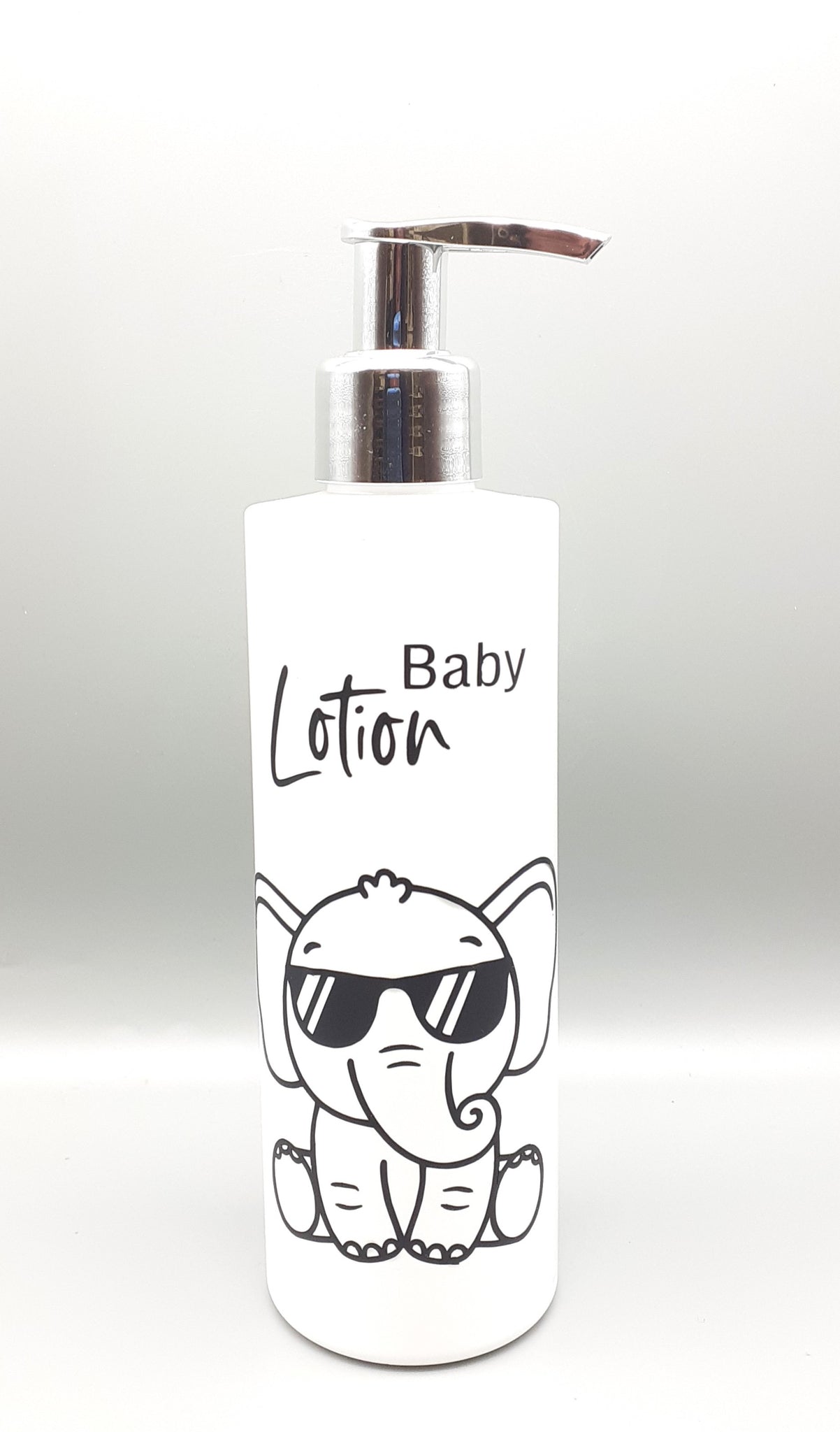 Baby Bathroom White Pump Bottles, Safari Theme Bottles for Children- Reusable Dispensers Baby Lotion 250ml