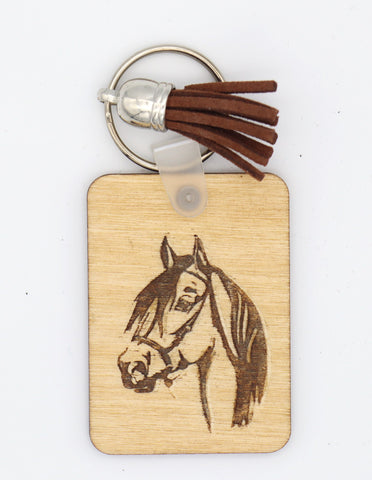 Horse Wooden Keyring