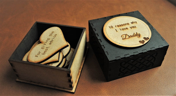 "10 reasons why I love you Daddy" gift box