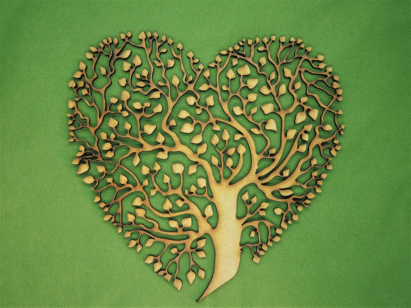 Heart shaped family tree box frame