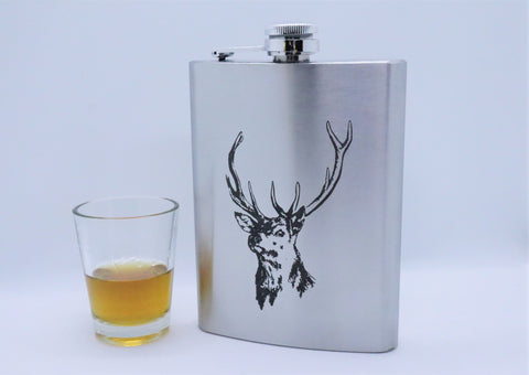 Hip Flask with Stag Design
