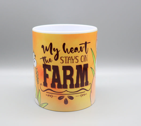 My Heart Stays On The Farm- Geese & Pigs Mug
