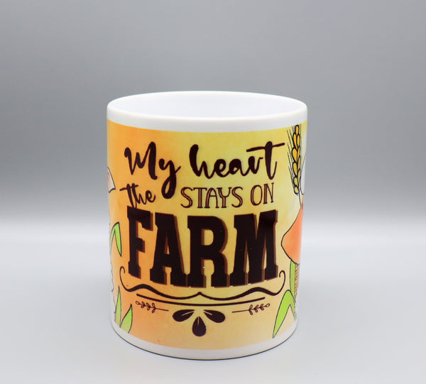 My Heart Stays On The Farm- Sheep & Ducks Mug