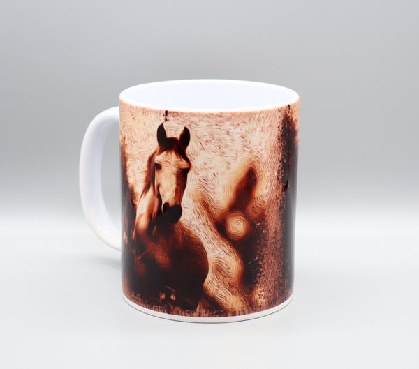 Black & White Horse Mug