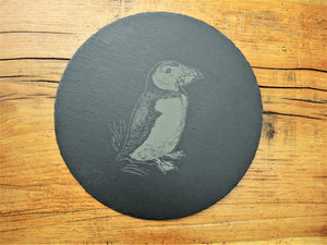Puffin Round Slate Placemat