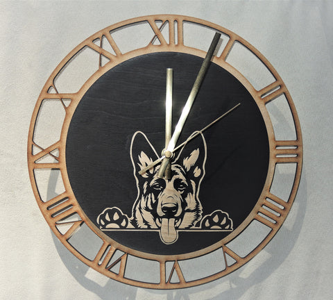 German Shepherd Clock