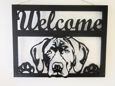 German Shorthaired Pointer Dog Welcome Sign