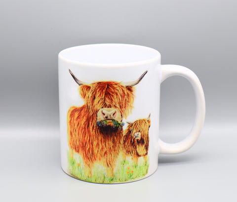 Highland Coo' With Calf Mug