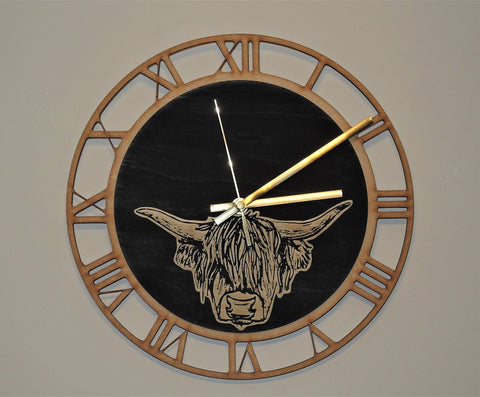 Highland Coo' clock