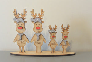 Personalised Reindeer Family
