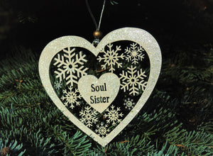 Heart Shaped Christmas Decoration - Soul Sister